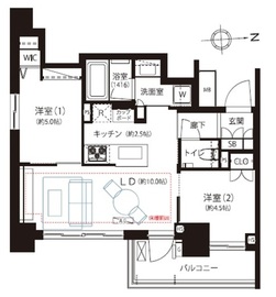 オープンレジデンシア横浜台町 4階 間取り図