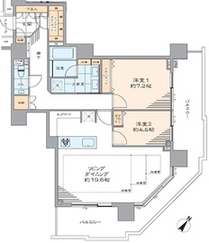 ザ・ヨコハマタワーズ タワーウエスト 19階 間取り図