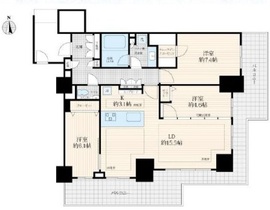 ブリリアタワー川崎 24階 間取り図