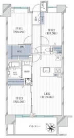 クレストシティレジデンス 14階 間取り図