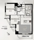 ライオンズプラザ池田山 9階 間取り図