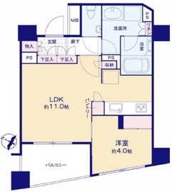 グローリオ文京茗荷谷 4階 間取り図