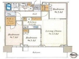 HARUMI FLAG SUN VILLAGE (晴海フラッグ サンヴィレッジ) 12階 間取り図