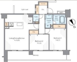 クリオ横浜西口弐番館 7階 間取り図
