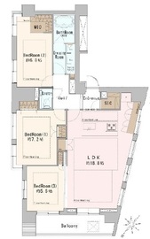 ブランズ赤坂 5階 間取り図