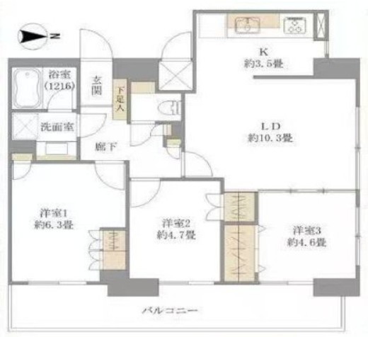 ハイシティ清澄白河ステーションプラザ 9階 間取り図