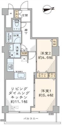 ブランズ東麻布 1階 間取り図