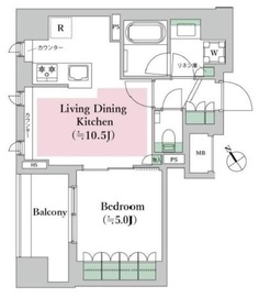 オープンレジデンシア築地 7階 間取り図