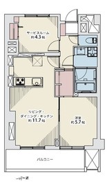 自由ヶ丘アーバンライフ 4階 間取り図