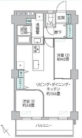 目黒が丘マンション 2階 間取り図