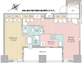ザ・タワー芝浦 13階 間取り図