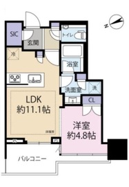 ブランズタワー芝浦 10階 間取り図
