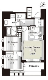 プレミスト東銀座築地エッジコート 7階 間取り図