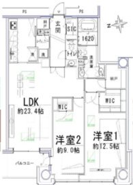 六本木ヒルズレジデンス B棟 36階 間取り図