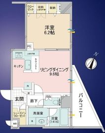 デュオ・スカーラ赤坂2 6階 間取り図