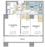 パークコート麻布十番ザタワー 33階 間取り図