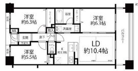 ベルヴィータ溝の口 3階 間取り図
