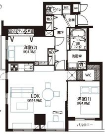 サングレイス横浜駅東 8階 間取り図