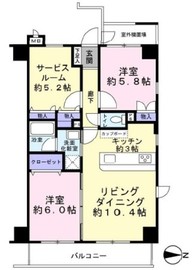 メトロハイツ西落合 3階 間取り図