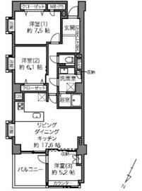 参宮橋ペアシティ 6階 間取り図