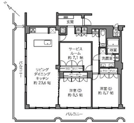 代々木ハイライズ 5階 間取り図
