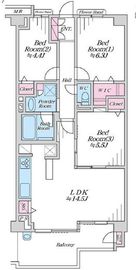 ハイセレサ菊名アクティール 4階 間取り図