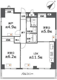 ラ・プラージュ横浜 10階 間取り図
