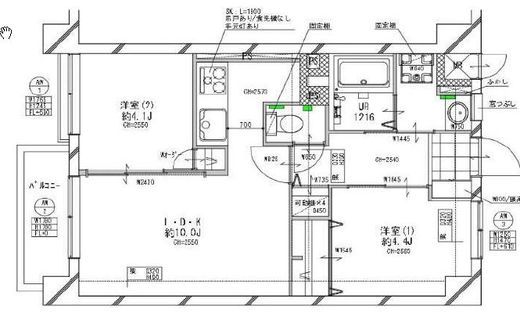 トダカ勝どきコーポ 11階 間取り図