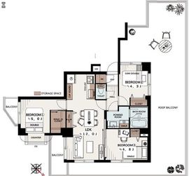 ワコー月島マンション 8階 間取り図