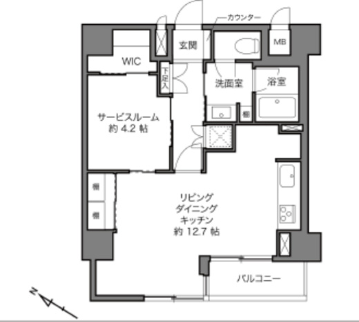 シルバーパレス白金台 1階 間取り図