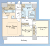 パークタワー品川ベイワード 21階 間取り図