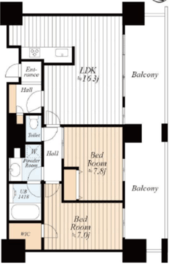 アーバンドックパークシティ豊洲タワー 4階 間取り図