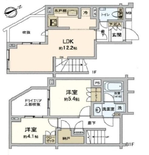 アルビン六本木レジデンス 1階 間取り図