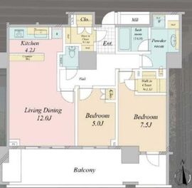 広尾ガーデンフォレスト 6階 間取り図