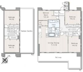 クレッセント蒲田東Ⅱ 1階 間取り図