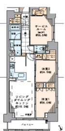 シティハウス四谷坂町 6階 間取り図