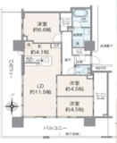 ザ・パークハウス中野タワー 19階 間取り図