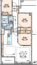 シティコート代々木 4階 間取り図