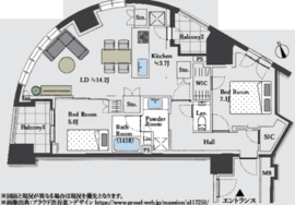 プラウド渋谷東 7階 間取り図