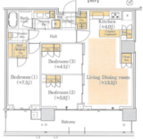 HARUMI FLAG SUN VILLAGE T棟 (晴海フラッグ サンヴィレッジ T棟) 48階 間取り図