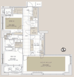 アトラス麻布台 10階 間取り図