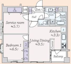 カインドステージ四谷三丁目 3階 間取り図