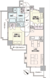 ヴィーナパルテール 13階 間取り図