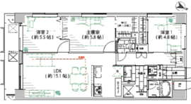 サンビューハイツ渋谷 4階 間取り図