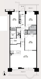 東急ドエルアルス多摩川 6階 間取り図