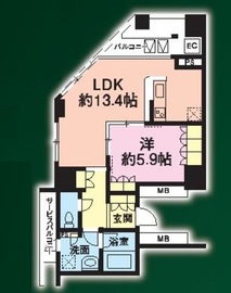 アルビン六本木レジデンス 9階 間取り図