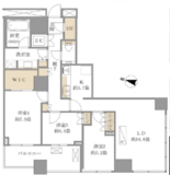 勝どきザ・タワー 28階 間取り図