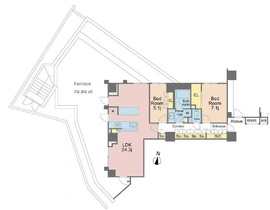 ザ・パークハウス元麻布 4階 間取り図