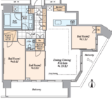 グランドメゾン白金の杜ザ・タワー 13階 間取り図