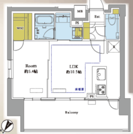 アデニウム東神田 7階 間取り図